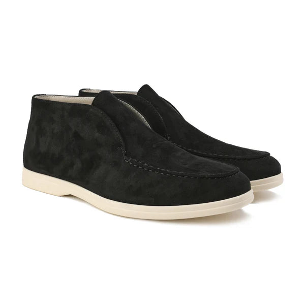 High Cut Suede Loafers Shoes