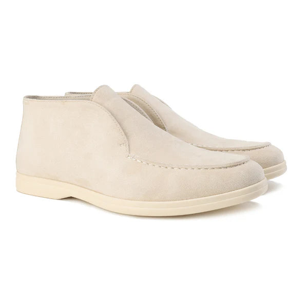 High Cut Suede Loafers Shoes