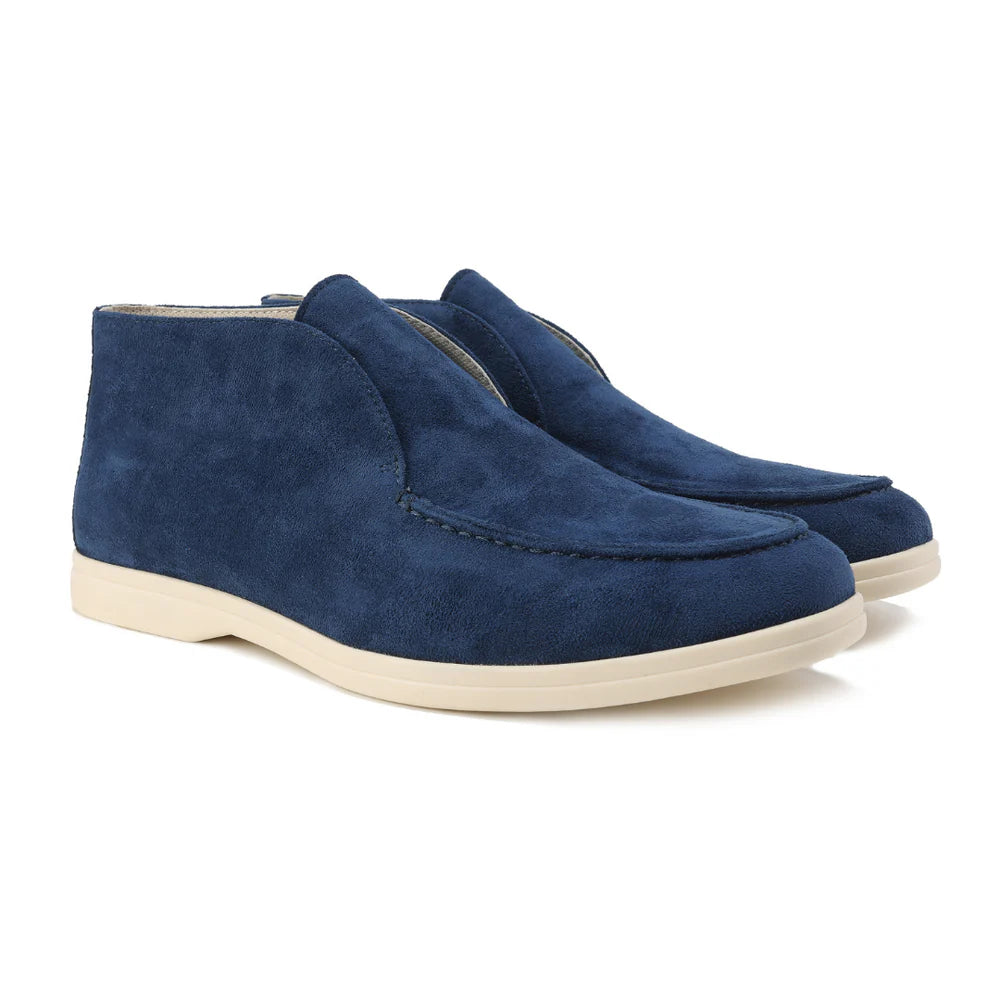 High Cut Suede Loafers Shoes