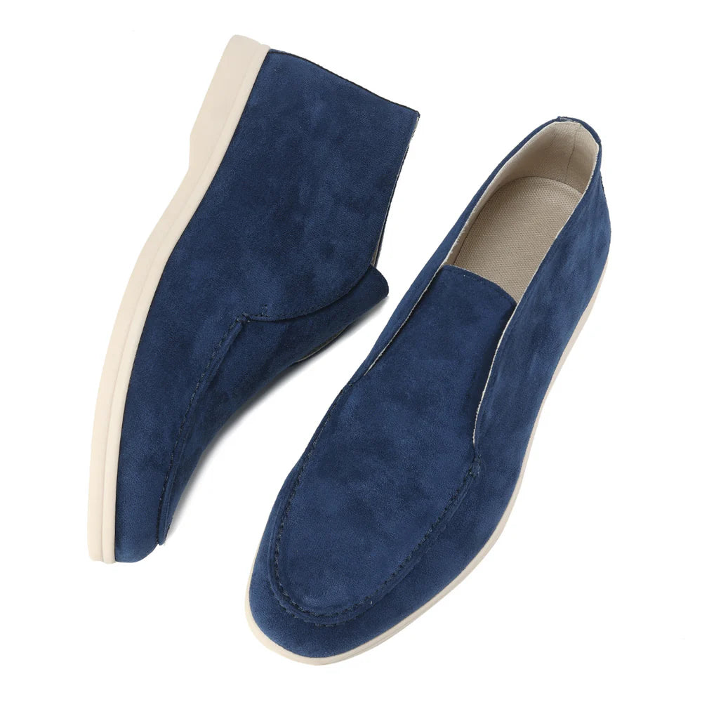 High Cut Suede Loafers Shoes