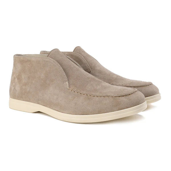 High Cut Suede Loafers Shoes